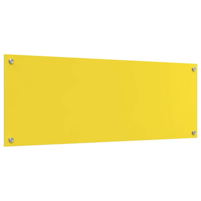 Proteção de Cozinha Amarelo 110 x 40 x 0.6 cm vidro temperado