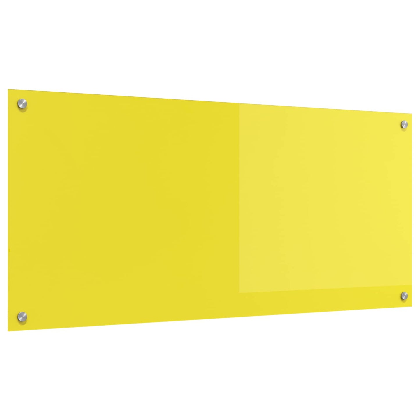 Proteção de Cozinha Amarelo 110 x 50 x 0,6 cm vidro temperado