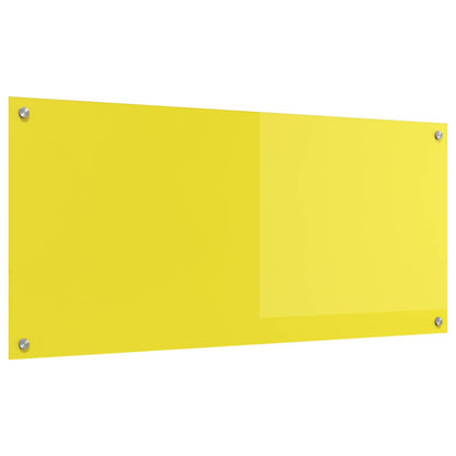 Proteção de Cozinha Amarelo 110 x 50 x 0,6 cm vidro temperado