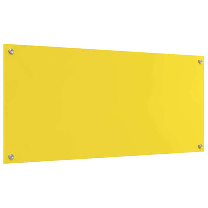 Proteção de Cozinha Amarelo 110 x 50 x 0.6 cm vidro temperado