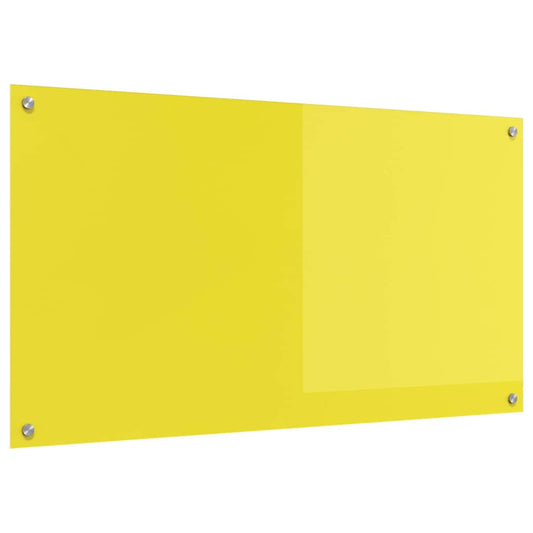 Proteção de Cozinha Amarelo 110 x 60 x 0.6 cm vidro temperado