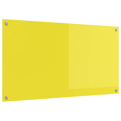 Proteção de Cozinha Amarelo 110 x 60 x 0,6 cm vidro temperado