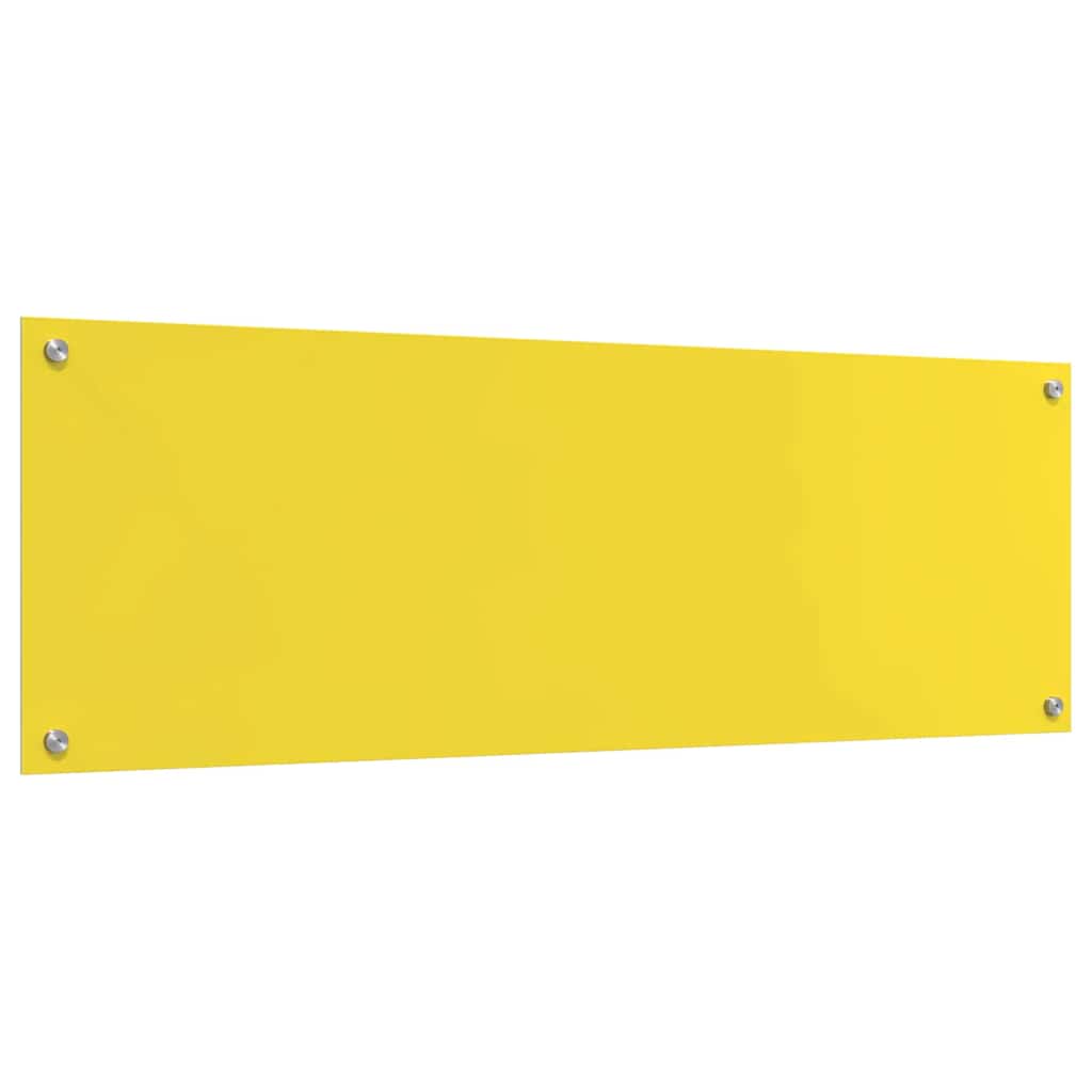 Proteção de Cozinha Amarelo 120 x 40 x 0.6 cm vidro temperado