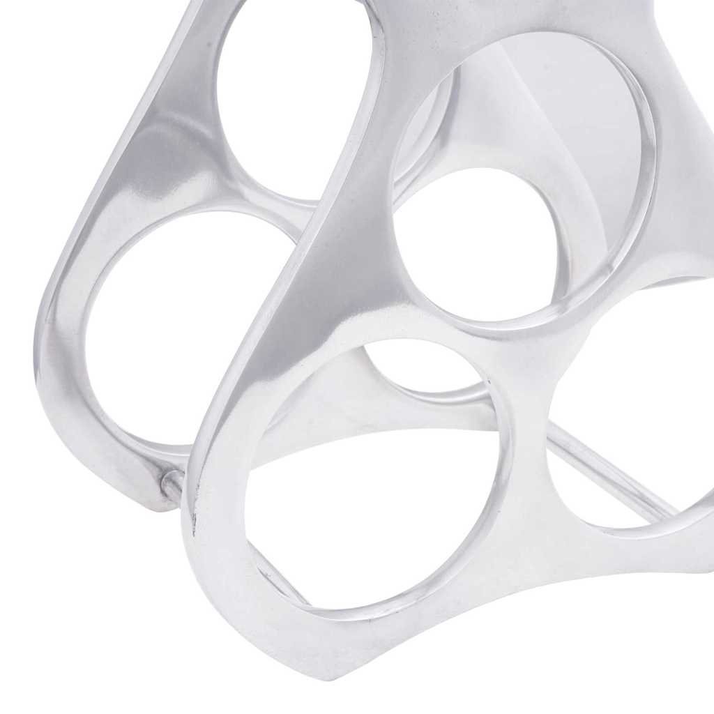 Escorredor de Vinho Prateado 23 x 14 x 28 cm Alumínio