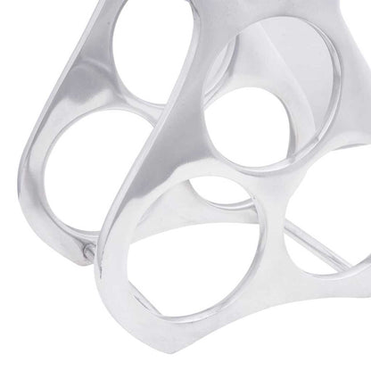 Escorredor de Vinho Prateado 23 x 14 x 28 cm Alumínio