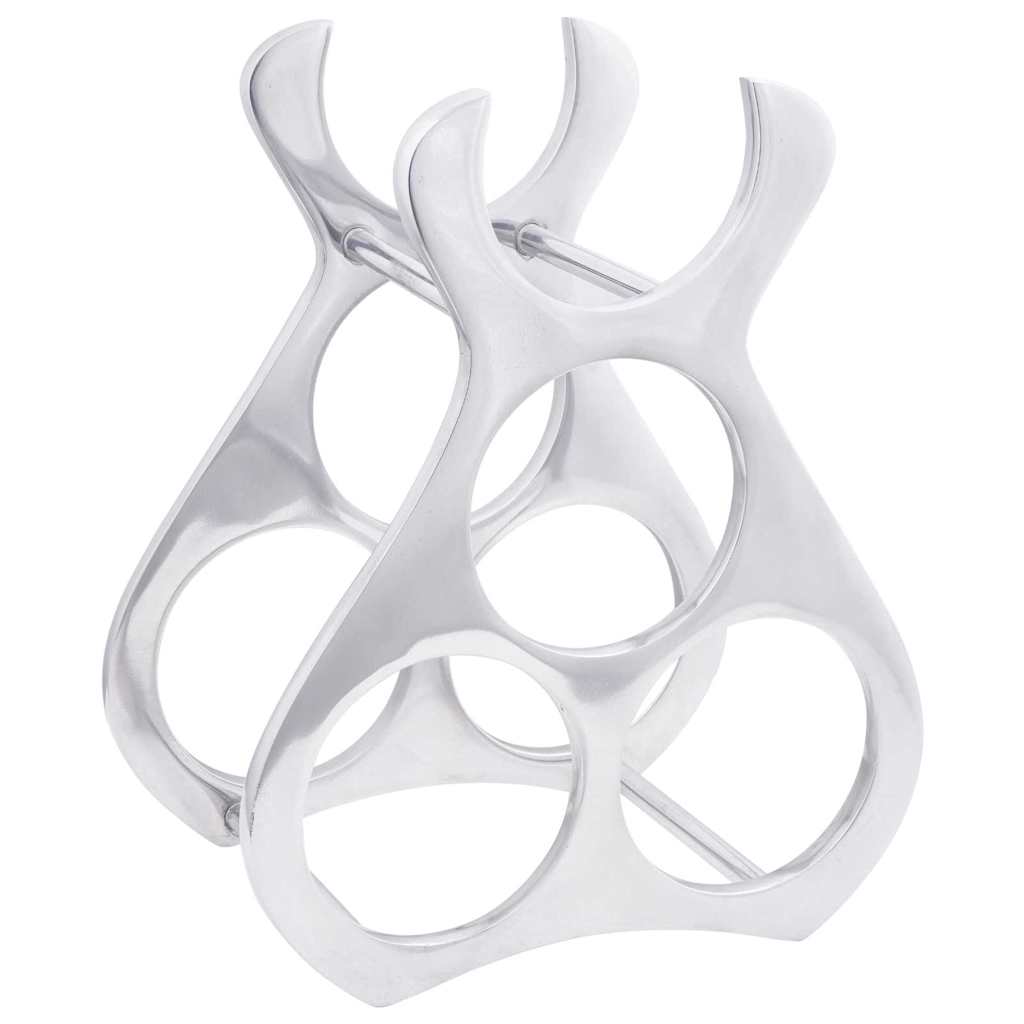 Escorredor de Vinho Prateado 23 x 14 x 28 cm Alumínio