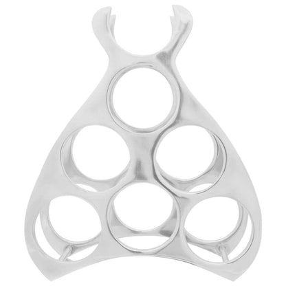 Escorredor de Vinho Prateado 38 x 33 x 13 cm Alumínio