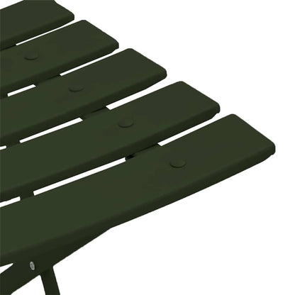 Cadeira Dobrável de Jardim 2 pcs Verde 42 x 46 x 82cm Aço