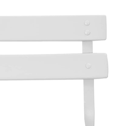 Cadeira Dobrável de Jardim 2 pcs Branco 42 x 46 x 82cm Aço
