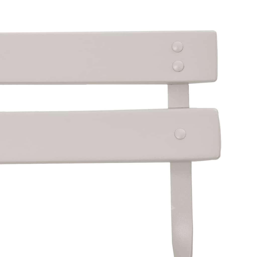 Cadeira Dobrável de Jardim 2 pcs Bege 42 x 46 x 82cm Aço