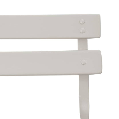 Cadeira Dobrável de Jardim 2 pcs Bege 42 x 46 x 82cm Aço