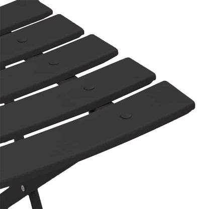 Cadeira Dobrável de Jardim 2 pcs Antracite 42 x 46 x 82cm Aço