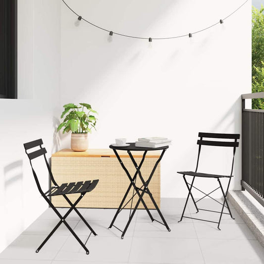Cadeira Dobrável de Jardim 2 pcs Antracite 42 x 46 x 82cm Aço