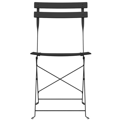 Cadeira Dobrável de Jardim 2 pcs Antracite 42 x 46 x 82cm Aço