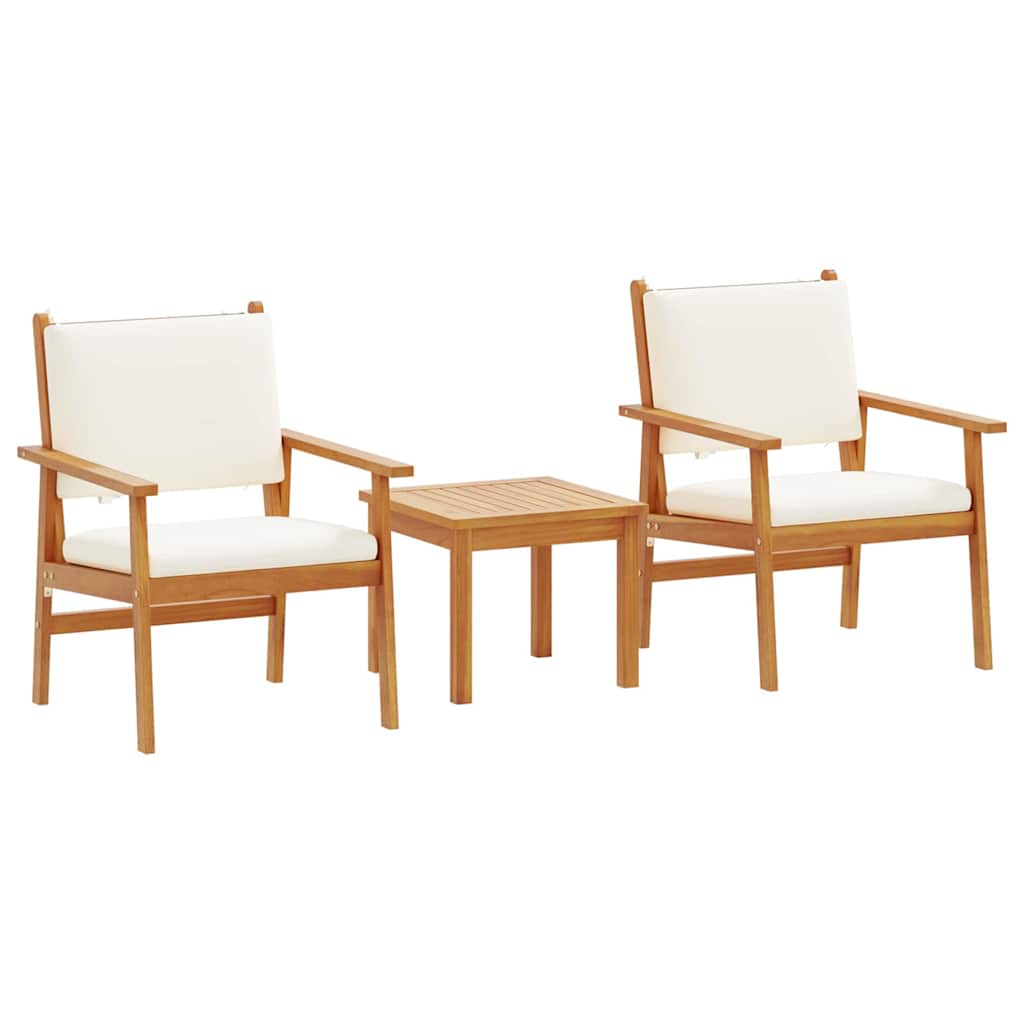 Conjunto de Sofá de Jardim 3 pcs Castanho 45 x 45 x 38cm