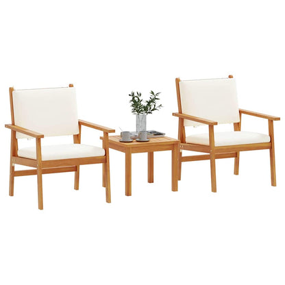 Conjunto de Sofá de Jardim 3 pcs Castanho 45 x 45 x 38cm