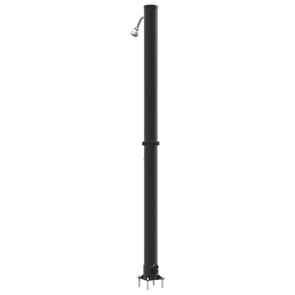 Chuveiro Solar para Exterior Preto 217 cm PVC e alumínio
