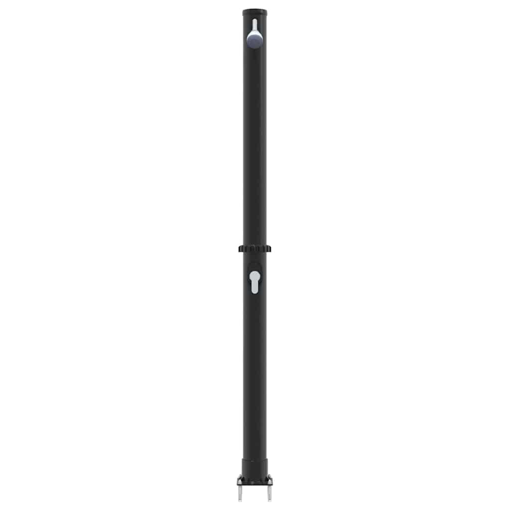 Chuveiro Solar para Exterior Preto 217 cm PVC e alumínio