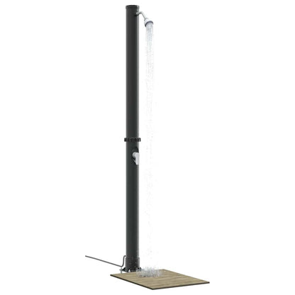 Chuveiro Solar para Exterior Preto 217 cm PVC e alumínio