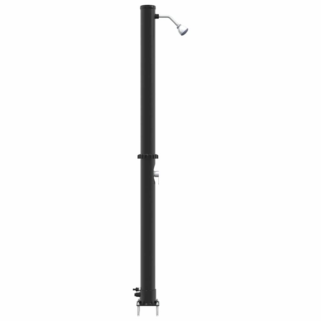 Chuveiro Solar para Exterior Preto 217 cm PVC e alumínio