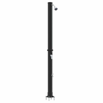Chuveiro Solar para Exterior Preto 217 cm PVC e alumínio