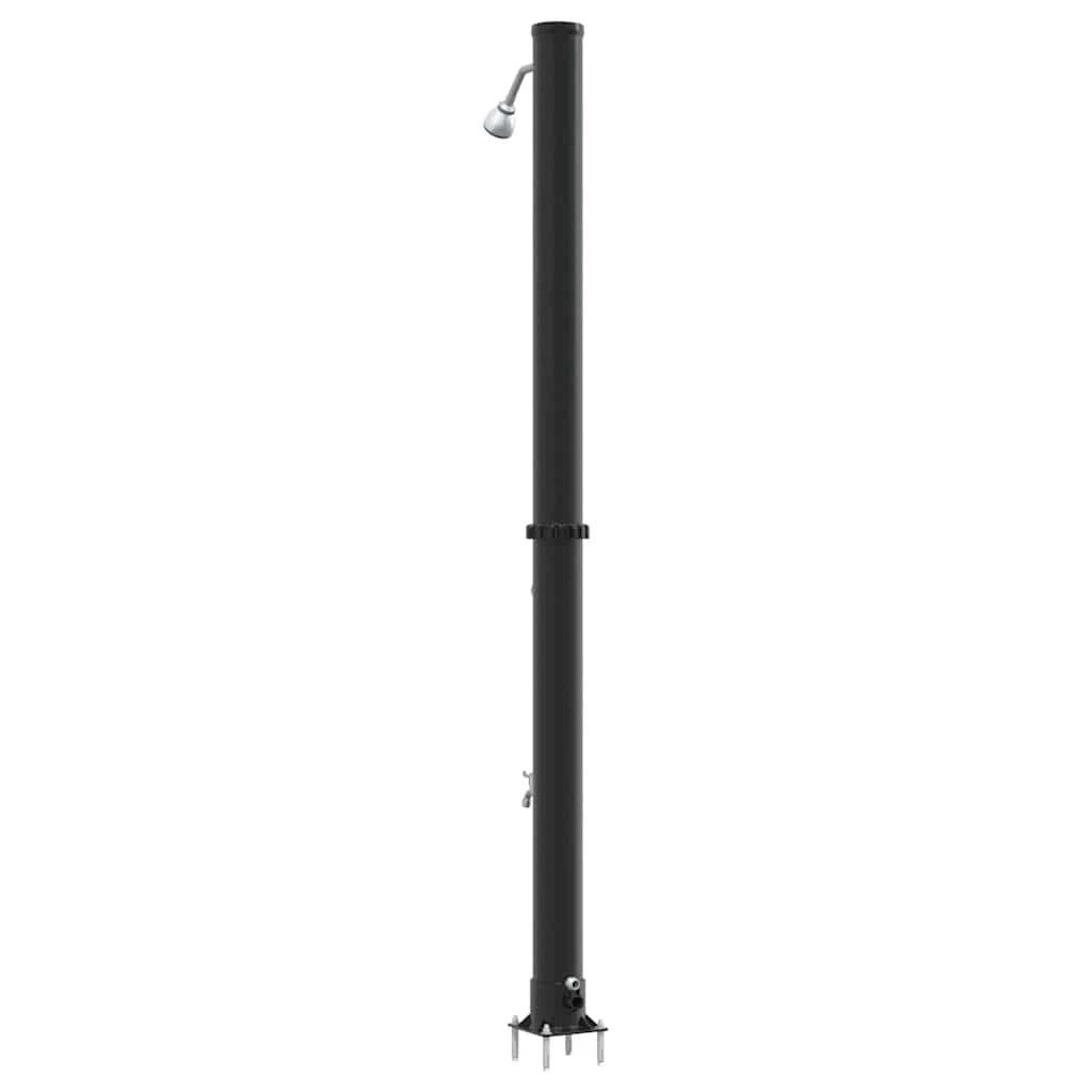 Chuveiro Solar para Exterior Preto 217 cm PVC e alumínio