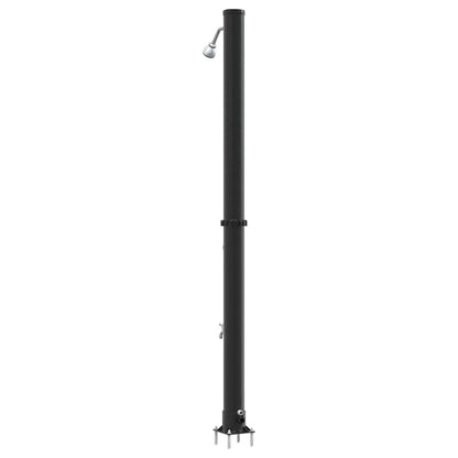 Chuveiro Solar para Exterior Preto 217 cm PVC e alumínio