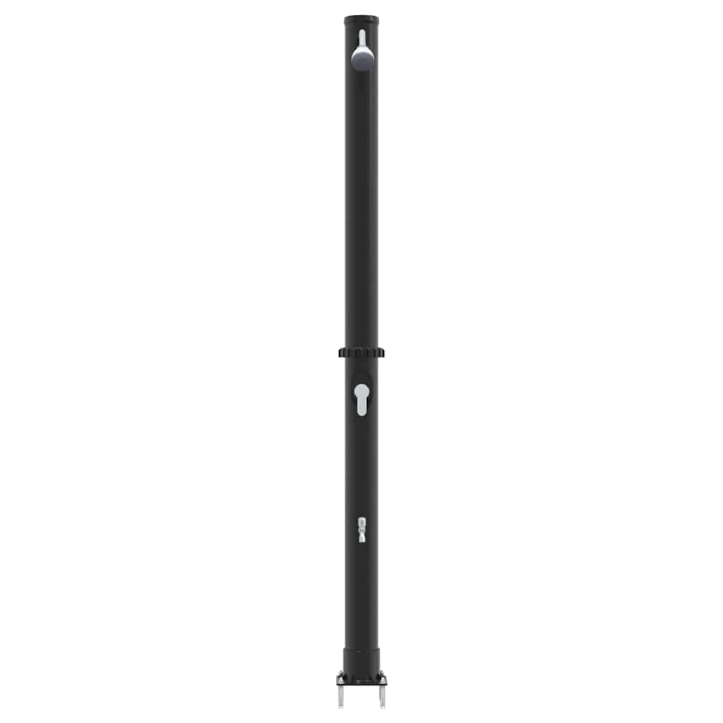 Chuveiro Solar para Exterior Preto 217 cm PVC e alumínio