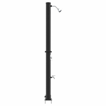 Chuveiro Solar para Exterior Preto 217 cm PVC e alumínio