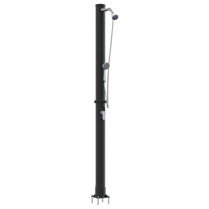 Chuveiro Solar para Exterior Preto 217 cm PVC e alumínio