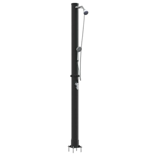 Chuveiro Solar para Exterior Preto 217 cm PVC e alumínio