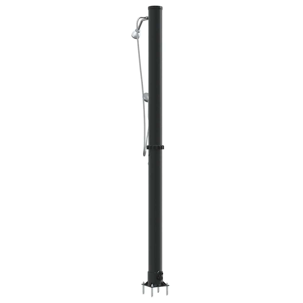 Chuveiro Solar para Exterior Preto 217 cm PVC e alumínio