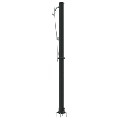 Chuveiro Solar para Exterior Preto 217 cm PVC e alumínio