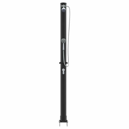 Chuveiro Solar para Exterior Preto 217 cm PVC e alumínio