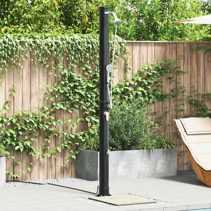 Chuveiro Solar para Exterior Preto 217 cm PVC e alumínio