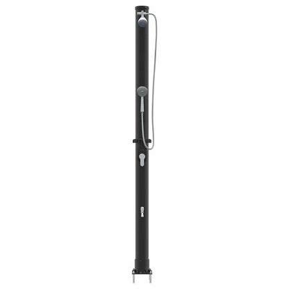 Chuveiro Solar para Exterior Preto 217 cm PVC e alumínio
