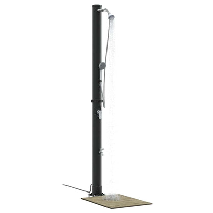 Chuveiro Solar para Exterior Preto 217 cm PVC e alumínio