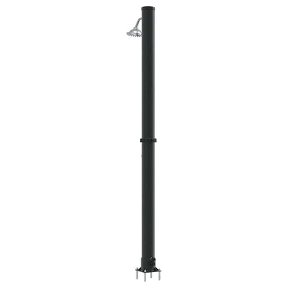 Chuveiro Solar para Exterior Preto 217 cm PVC e alumínio