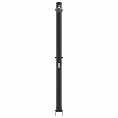Chuveiro Solar para Exterior Preto 217 cm PVC e alumínio