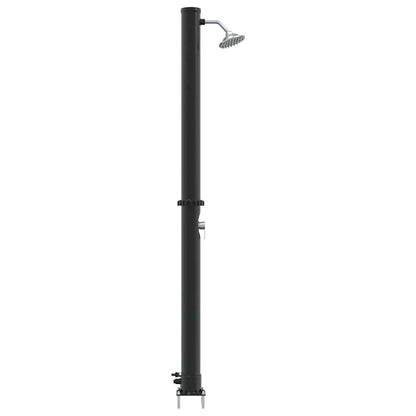 Chuveiro Solar para Exterior Preto 217 cm PVC e alumínio