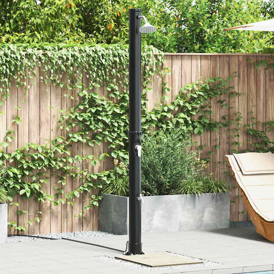 Chuveiro Solar para Exterior Preto 217 cm PVC e alumínio