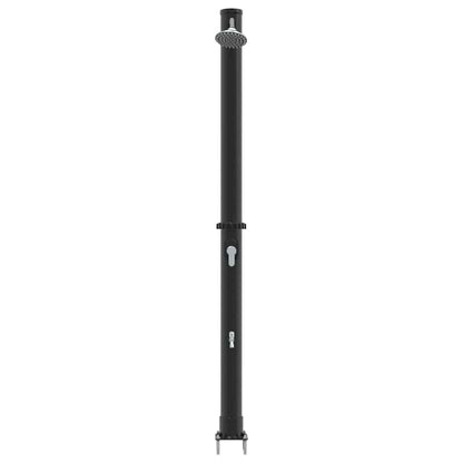 Chuveiro Solar para Exterior Preto 217 cm PVC e alumínio