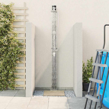 Chuveiro Solar para Exterior Preto 217 cm PVC e alumínio