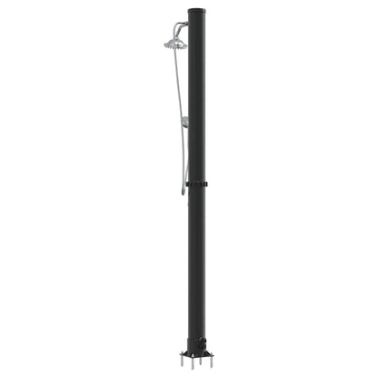 Chuveiro Solar para Exterior Preto 217 cm PVC e alumínio