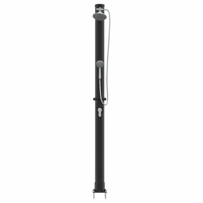 Chuveiro Solar para Exterior Preto 217 cm PVC e alumínio