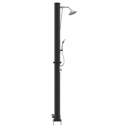 Chuveiro Solar para Exterior Preto 217 cm PVC e alumínio