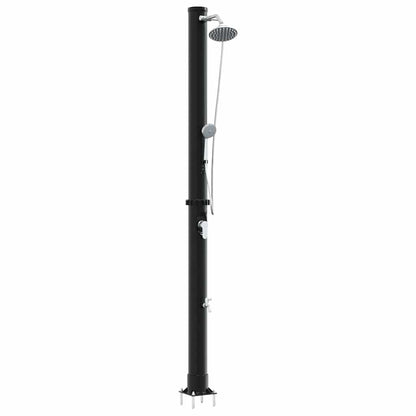 Chuveiro Solar para Exterior Preto 217 cm PVC e alumínio