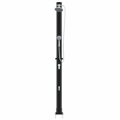 Chuveiro Solar para Exterior Preto 217 cm PVC e alumínio