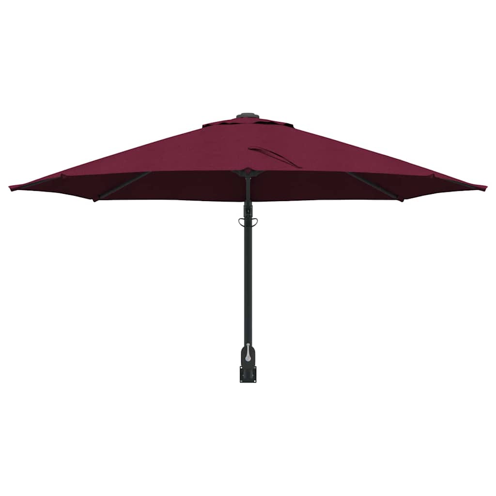 Guarda-sol de Jardim Vermelho Bordeaux 248 x 248 x 148 cm