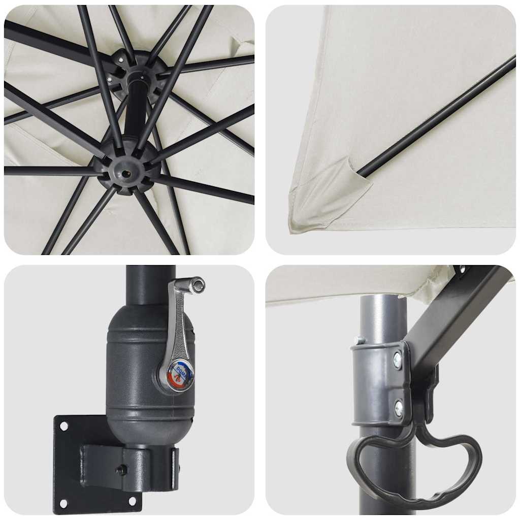 Guarda-sol de Jardim Areia 248,5 x 247,5 x 160 cm